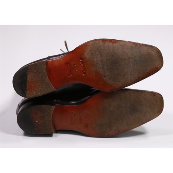 Hermes Paris Mens Brown Captoe Ankle Combat Boots Eu 43.5 - US 10.5 - Picture 9 of 12